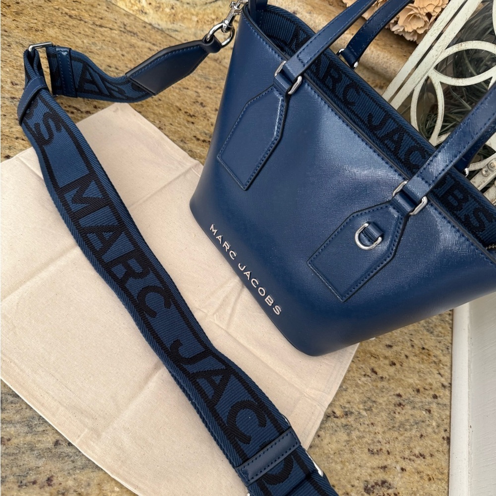 New Marc Jacobs small satchel azure Blue Tote Bag - Picture 7 of 12